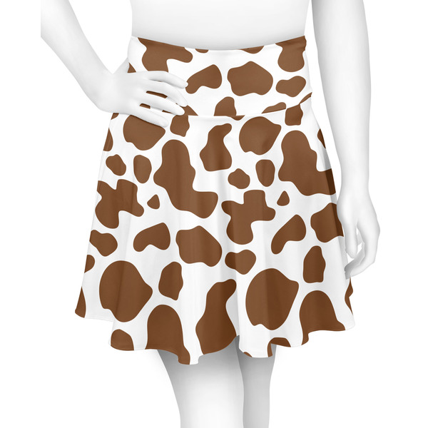 Custom Cow Print Skater Skirt - Medium