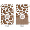 Cow Print Small Laundry Bag - Front & Back View