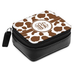 Cow Print Small Leatherette Travel Pill Case (Personalized)