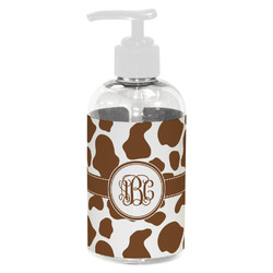 Cow Print Plastic Soap / Lotion Dispenser (8 oz - Small - White) (Personalized)