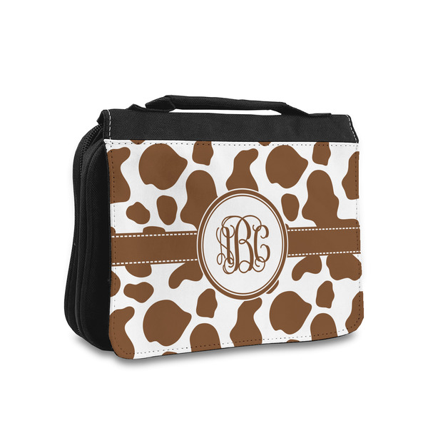 Custom Cow Print Toiletry Bag - Small (Personalized)
