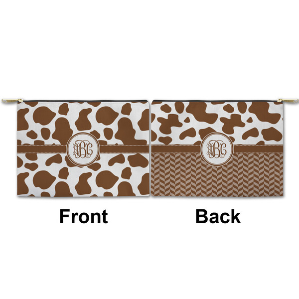 Cow Print Small Zipper Pouch Approval (Front and Back)