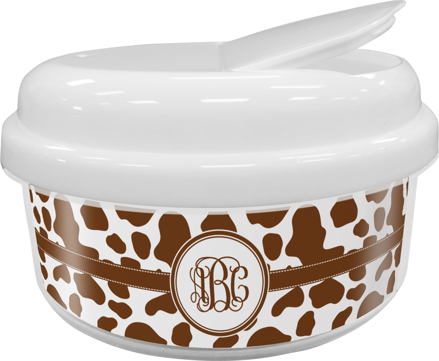 Cow Print 12 Oz. Snack Container Custom Snack Container, Kids