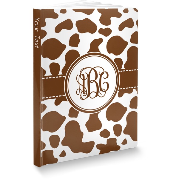 Custom Cow Print Softbound Notebook - 7.25" x 10" (Personalized)