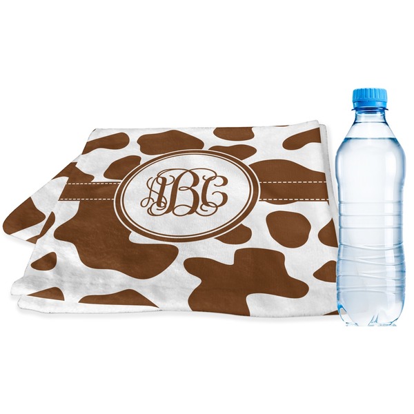 Custom Cow Print Sports & Fitness Towel (Personalized)