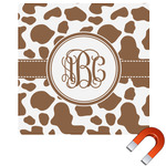 Cow Print Square Car Magnet - 6" (Personalized)
