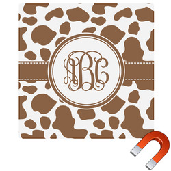 Cow Print Square Car Magnet - 6" (Personalized)
