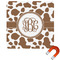 Cow Print Square Car Magnet - 6" (Personalized)