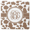 Cow Print Square Rubber Backed Coaster (Personalized)