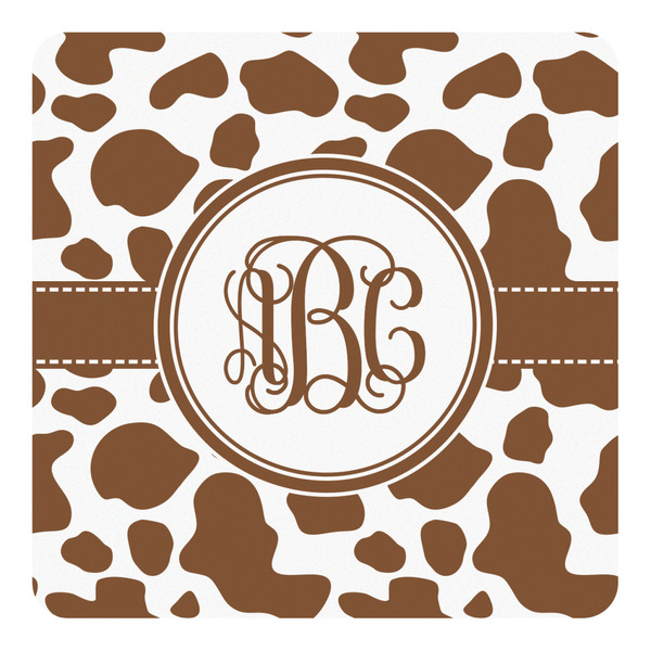 Custom Cow Print Square Decal - Large (Personalized)