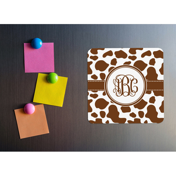 Cow Print Square Fridge Magnet - LIFESTYLE