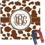 Cow Print Square Fridge Magnet (Personalized)