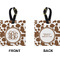 Cow Print Square Luggage Tag (Front + Back)
