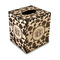 Cow Print Square Tissue Box Covers - Wood - Front