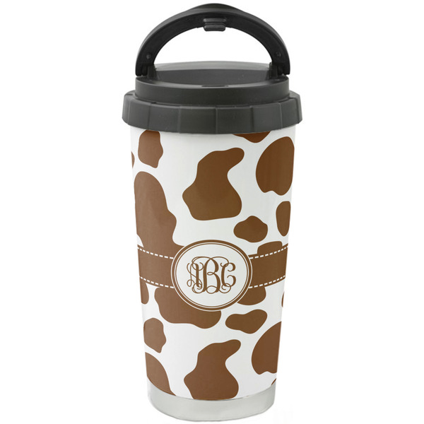 Custom Cow Print Stainless Steel Coffee Tumbler (Personalized)