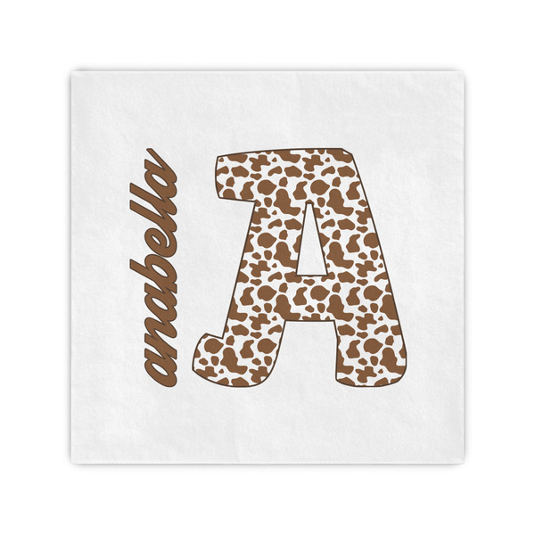 Custom Cow Print Cocktail Napkins (Personalized)