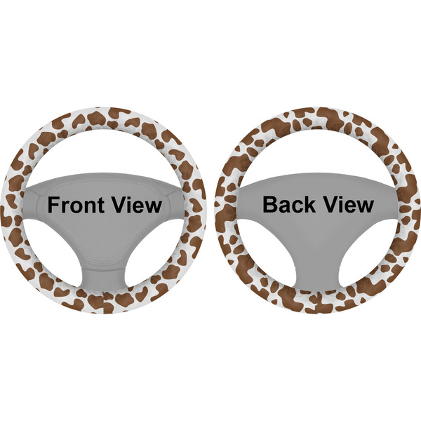 Cow Print Steering Wheel Cover- Front and Back