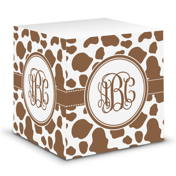 Custom Cow Print Sticky Note Cube (Personalized)