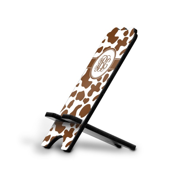 Custom Cow Print Stylized Cell Phone Stand - Small w/ Monograms