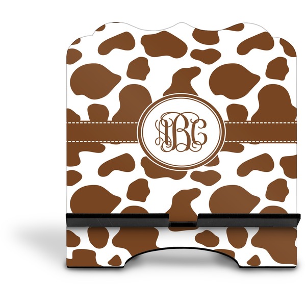 Cow Print Stylized Tablet Stand - Front without iPad