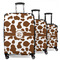 Cow Print 3 Piece Luggage Set - 20" Carry On, 24" Medium Checked, 28" Large Checked (Personalized)