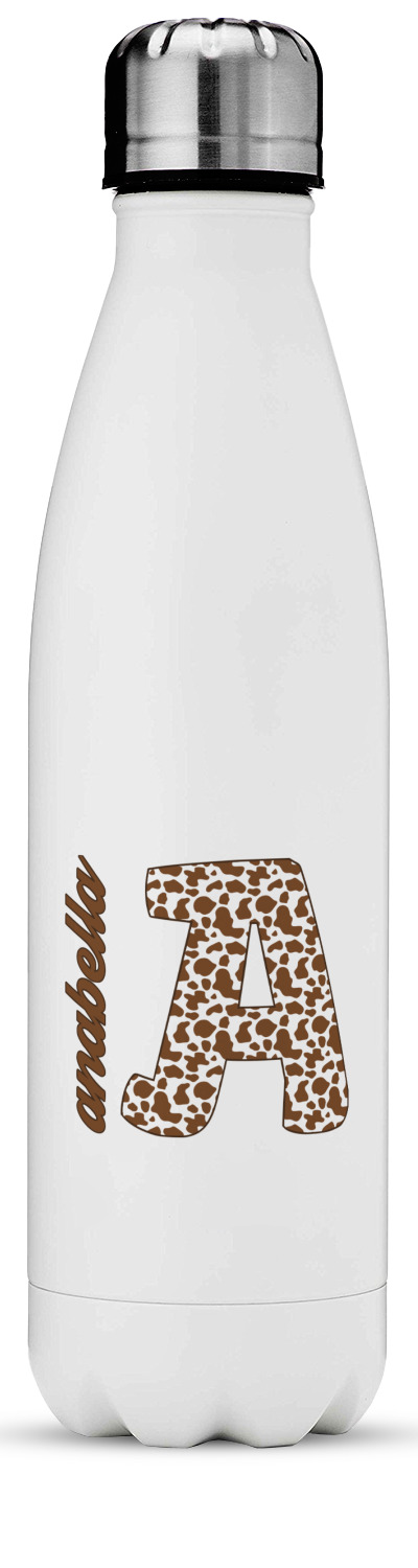 Cow Print Water Bottle 17 Oz Stainless Steel Full Color Printing 