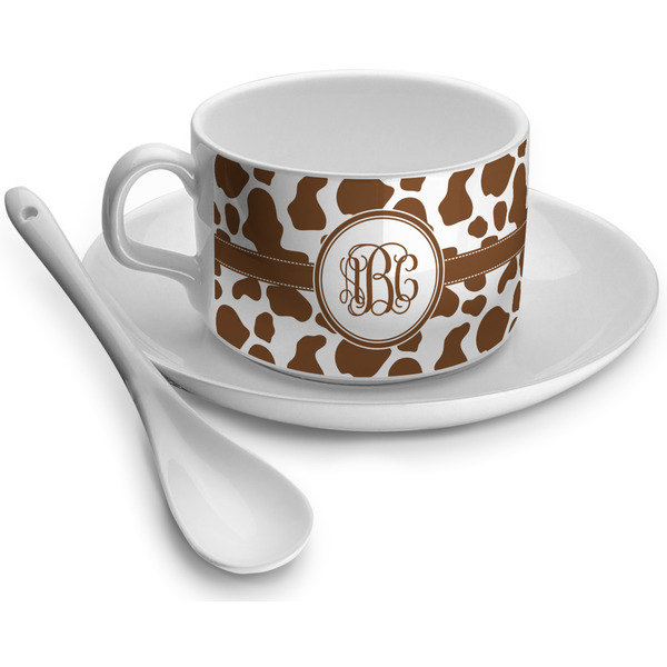 Custom Cow Print Tea Cup - Single (Personalized)