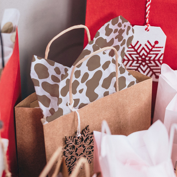 Cow Print Tissue Paper - In Gift Bag