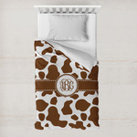 Cow Print Toddler Duvet Cover w/ Monogram
