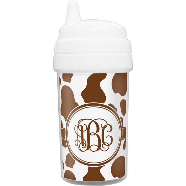 Custom Cow Print Toddler Sippy Cup (Personalized)