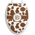 Cow Print Toilet Seat Decal - Elongated (Personalized)