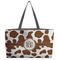 Cow Print Tote w/Black Handles - Front View