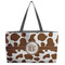 Cow Print Beach Totes Bag - w/ Black Handles (Personalized)