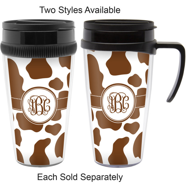 Cow Print Travel Mugs - with & without Handle