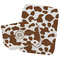 Cow Print Two Rectangle Burp Cloths - Open & Folded