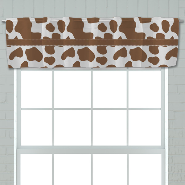 Cow Print Valance - Closeup on window