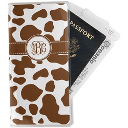 Cow Print Travel Document Holder