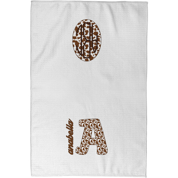 Cow Print Waffle Towel - Partial Print - Approval Image
