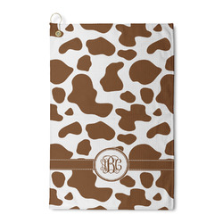 Cow Print Waffle Weave Golf Towel (Personalized)