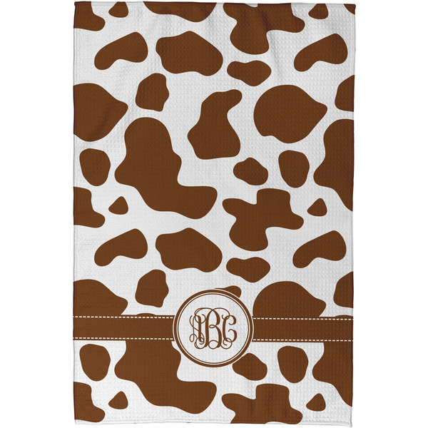 Cow Print Waffle Weave Towel - Full Color Print - Approval Image