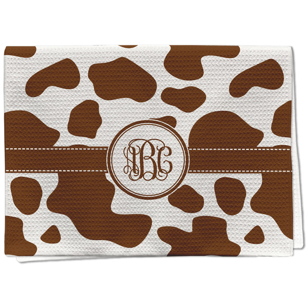 Custom Cow Print Kitchen Towel - Waffle Weave - Full Color Print (Personalized)