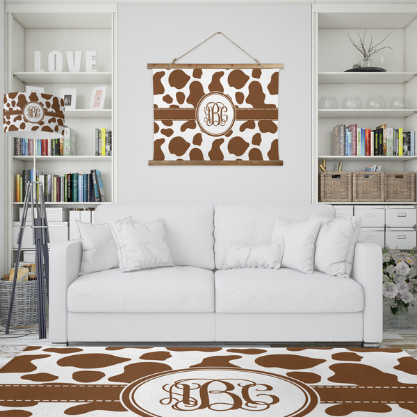 Cow Print Wall Hanging Tapestry - IN CONTEXT