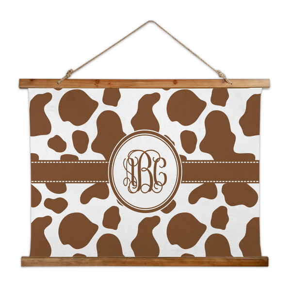 Custom Cow Print Wall Hanging Tapestry - Wide (Personalized)
