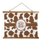 Cow Print Wall Hanging Tapestry - Wide (Personalized)
