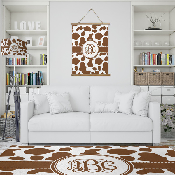 Cow Print Wall Hanging Tapestry - Portrait - IN CONTEXT