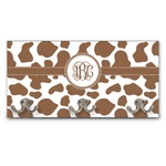 Cow Print Wall Mounted Coat Rack (Personalized)