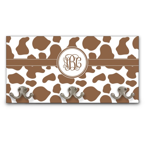 Custom Cow Print Wall Mounted Coat Rack (Personalized)