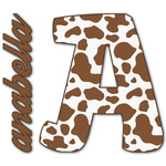 Cow Print Name & Initial Decal - Custom Sized (Personalized)