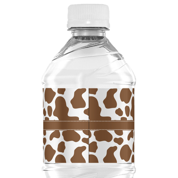 Cow Print Water Bottle Label - Back View