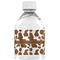 Cow Print Water Bottle Label - Back View
